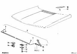 HOOD diagram for BMW 5 Series E12 528
