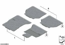 Λαστιχένιο πατάκι diagram for BMW 5 Series F07 GT 535iX