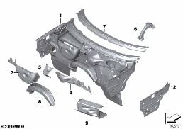 SPLASH WALL PARTS diagram for BMW Z4 E89 30i