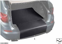 Κάλυμμα χώρου αποσκευών διπλής όψης diagram for BMW 5 Series F07 GT 535iX