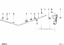 ENGINE HOOD MECHANISM diagram for BMW 5 Series E28 518i