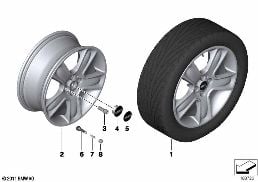 MINI LM velg Black Star Bullet 111 diagram for BMW MINI R56 One