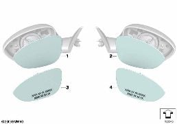 MIRROR GLASS diagram for BMW Z4 E89 30i