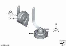 HORN diagram for BMW Z4 E89 18i