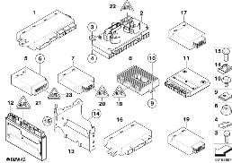 Sterowniki/Moduły diagram for BMW 7 Series E65 745i