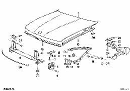 HOOD diagram for BMW 5 Series E34 524td