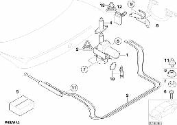 Tylna klapa/elementy hydraul. diagram for BMW 7 Series E65 745i