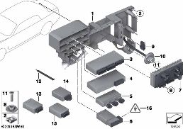 Skříň řídicí jednotky diagram for BMW Rolls-Royce Phantom RR1 Phantom