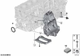 ENGINE BLOCK MOUNTING PARTS diagram for BMW X6 E71 30dX