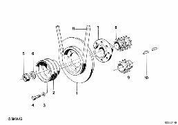 BELT DRIVE-VIBRATION DAMPER diagram for BMW 7 Series E23 728i