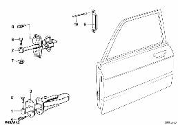 FRONT DOOR-HINGE/DOOR BRAKE diagram for BMW 5 Series E12 528
