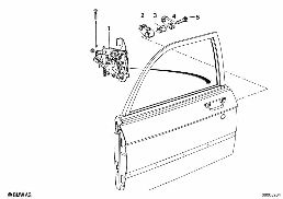 FRONT DOOR CONTROL/DOOR LOCK diagram for BMW 5 Series E12 528