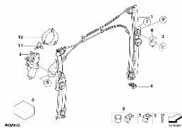 DOOR WINDOW LIFTING MECHANISM FRONT