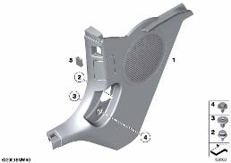 TRIM PANEL LEG ROOM diagram for BMW Z4 E89 30i