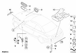 Diferentes piezas de la carrocería diagram for BMW 3 Series E90 LCI M3