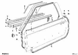 DOOR WEATHERSTRIP FRONT diagram for BMW 6 Series E24 630CSi