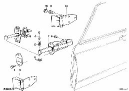 FRONT DOOR-HINGE/DOOR BRAKE diagram for BMW 7 Series E23 735i