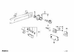 DOOR HANDLE FRONT/LOCK/KEY diagram for BMW 7 Series E23 735i