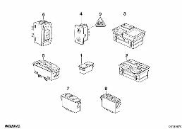 VARIOUS SWITCHES diagram for BMW 5 Series E34 520i