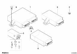 BODY CONTROL UNITS AND MODULS diagram for BMW Z3 E36 1.9