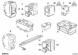 Diverse Schalter diagram for BMW 7 Series E32 750iL