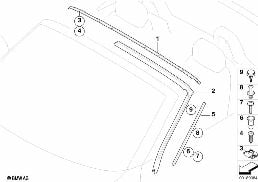 Cache d'auvent diagram for BMW Z4 E85 2.5i