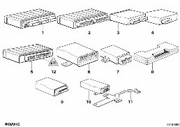 Appareils de cde de carrosserie/modules diagram for BMW 7 Series E32 750iL