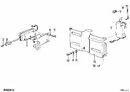 ระบบเซ็นทรัลล็อคฝาเติมน้ำมัน/กระโปรงหลัง diagram for BMW 6 Series E24 633CSi