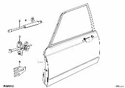 DOOR, FRONT diagram for BMW 7 Series E23 735i