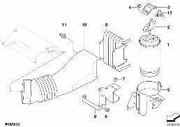 FUEL FILTER, FUEL COOLING diagram for BMW X5 E53 3.0d