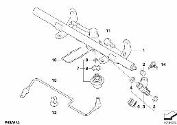 연료파이프-분사밸브 diagram for BMW MINI Cabrio R52 Cooper S