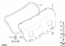 TRUNK LID TRIM PANEL diagram for BMW 3 Series E90 320d