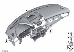 TRIM PANEL DASHBOARD diagram for BMW Z4 E89 30i
