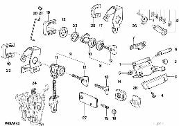 DOOR HANDLE FRONT/LOCK/KEY diagram for BMW 5 Series E28 518i