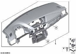 TRIM PANEL DASHBOARD diagram for BMW X1 E84 20i