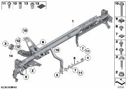 CARRIER INSTRUMENT PANEL diagram for BMW X1 E84 20i