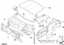 Insonorisation diagram for BMW Z4 E85 2.5i