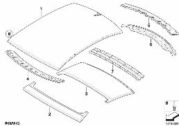 ROOF diagram for BMW 6 Series E63 650i