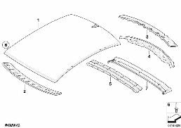 ROOF diagram for BMW 5 Series E60 525i