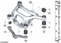 REAR AXLE CARRIER diagram for BMW Z4 E89 30i