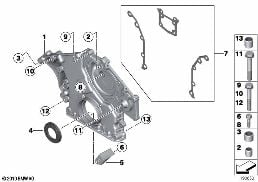 Carter della distribuz. parte inferiore diagram for BMW Rolls-Royce Phantom RR1 Phantom