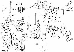 Verrouillage centralise diagram for BMW 3 Series E30 320i