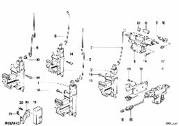 CENTRAL LOCKING SYSTEM diagram for BMW 7 Series E23 735i
