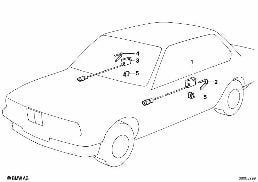 CENTRAL LOCKING SYSTEM-MICRO SWITCH diagram for BMW 7 Series E23 735i