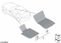 FLOOR MATS, VELOURS diagram for BMW Z4 E89 30i
