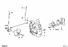 DOOR LOCK FRONT diagram for BMW 3 Series E30 325i