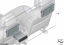 Kompl.sats Rear Seat Entertainment diagram for BMW 7 Series F02 740Li