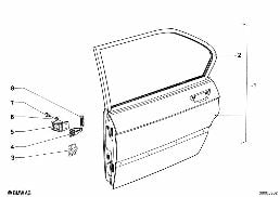 DOOR, REAR diagram for BMW 5 Series E12 528