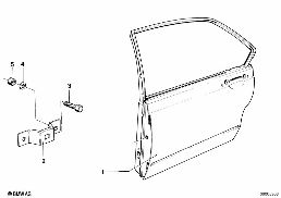 DOOR, REAR diagram for BMW 7 Series E23 735i