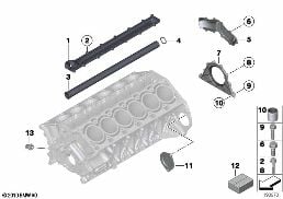 Blocco cilindri/pezzi montabili diagram for BMW Rolls-Royce Phantom RR1 Phantom